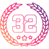 32 Zahl Kranz