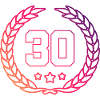 30 Number wreath