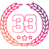 33 Number wreath