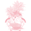Palm Flamingos Summer Pink