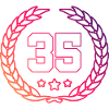 35 Number wreath