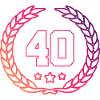 40 Number wreath