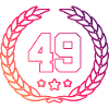 49 Number wreath
