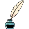 Inkwell with spring
