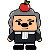 Isaac Newton med æble på hovedet