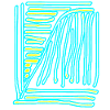 kaligraphie drawing turkis yellow