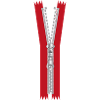 open zipper with red band