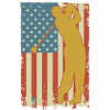 Golfing American Flag