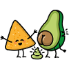 Avocado poop tortilla chips guacamole lort
