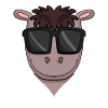 Pferd mit Sonnenbrille