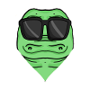 Cool crocodile with sunglasses