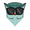 Cool owl with sunglasses