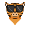 Bengalkatze Katze mit Sonnenbrille