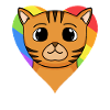 LGBT Katze Bengalkatze Regenbogen