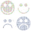 Happy and Sad Stilyzed Faces