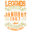 1967 January Birthday Legend