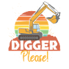 Digger Please Construction Worker