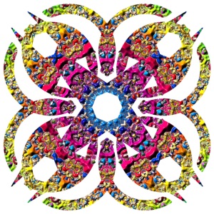 buntes Symbolmandala Mandala Symbol Zeichen