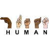 HUMAN - HUMANITY - Handzeichen