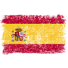 Spansk flagga Spanien Spanska flaggan