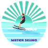 Sunset water skiing