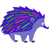 igel,regenbogen,bunt,blau