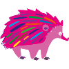 igel,pink,regenbogen,bunt,pink