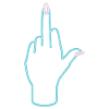 middle finger up