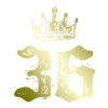 36 Number crown