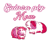guinea pig, mom, pink,illustration