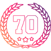 70 Number wreath
