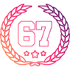 67 Number wreath