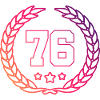 76 Number wreath