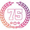75 Number wreath
