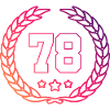 78 Number wreath