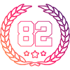 82 Number wreath