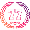 77 Number wreath