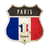 Paris France Armoiries Drapeaux Design
