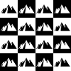 Mountain checkerboard for hiking