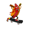 Hotdog Skater Funny Skating Bratwurst