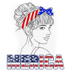 Merica Girl USA Flag