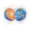 Summer Splashing Orange Earth