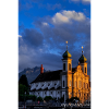 Jesuit Church Lucerne at sunset