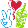 Love Peace Bubble Tea