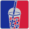 Red Blue Bubble Tea