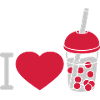 Heart love Bubble Tea