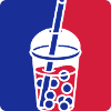 Blue Red Bubble Tea