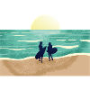 Summer Sunset Surfer