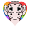 LGBT Animal Monkey Rainbow