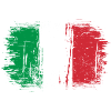 Italian Flag Brush Strokes